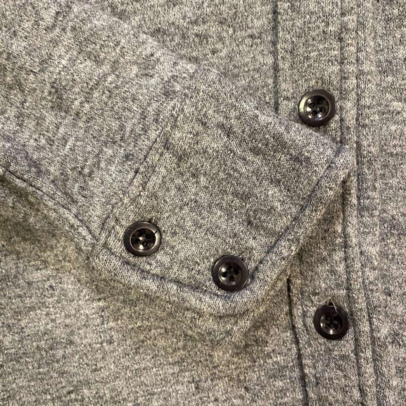 Sabre Vintage Button Up Long Sleeve Shirt Grey M