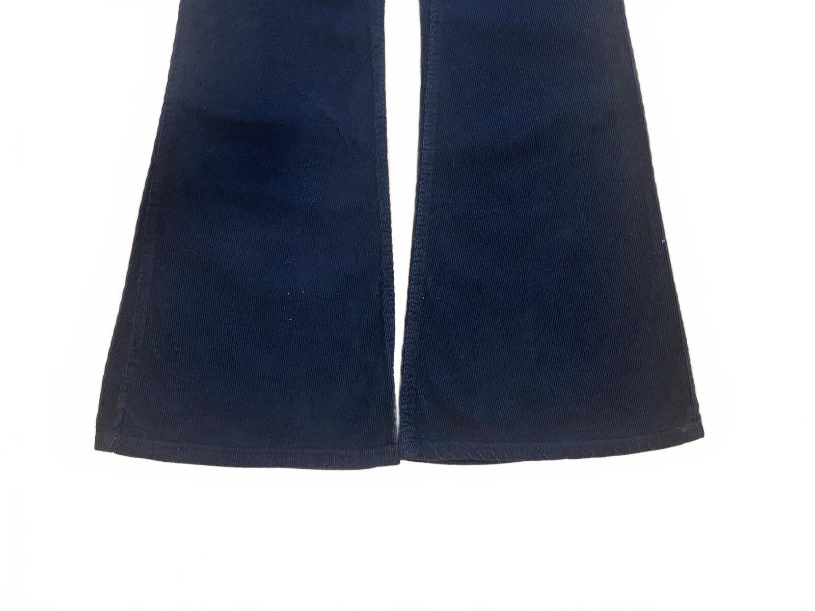 Soho Deadstock Women's Y2K Flared Corduroy Jean Black 14R