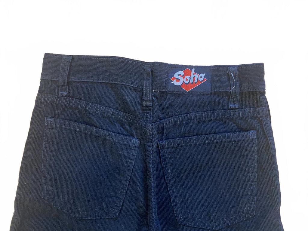 Soho Deadstock Women's Y2K Flared Corduroy Jean Black 14L
