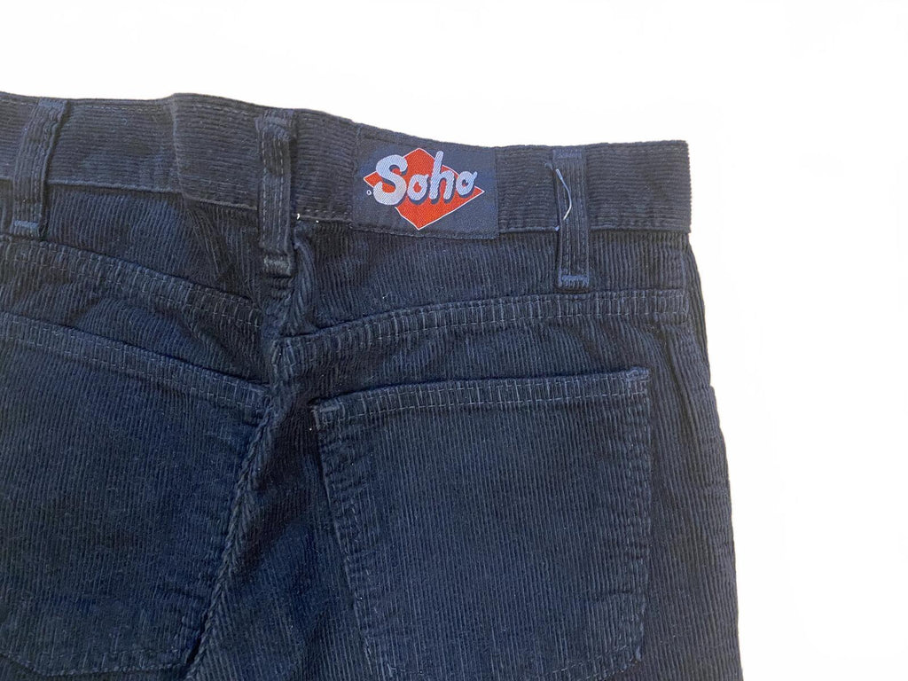 Soho Deadstock Women's Y2K Flared Corduroy Jean Black 14L