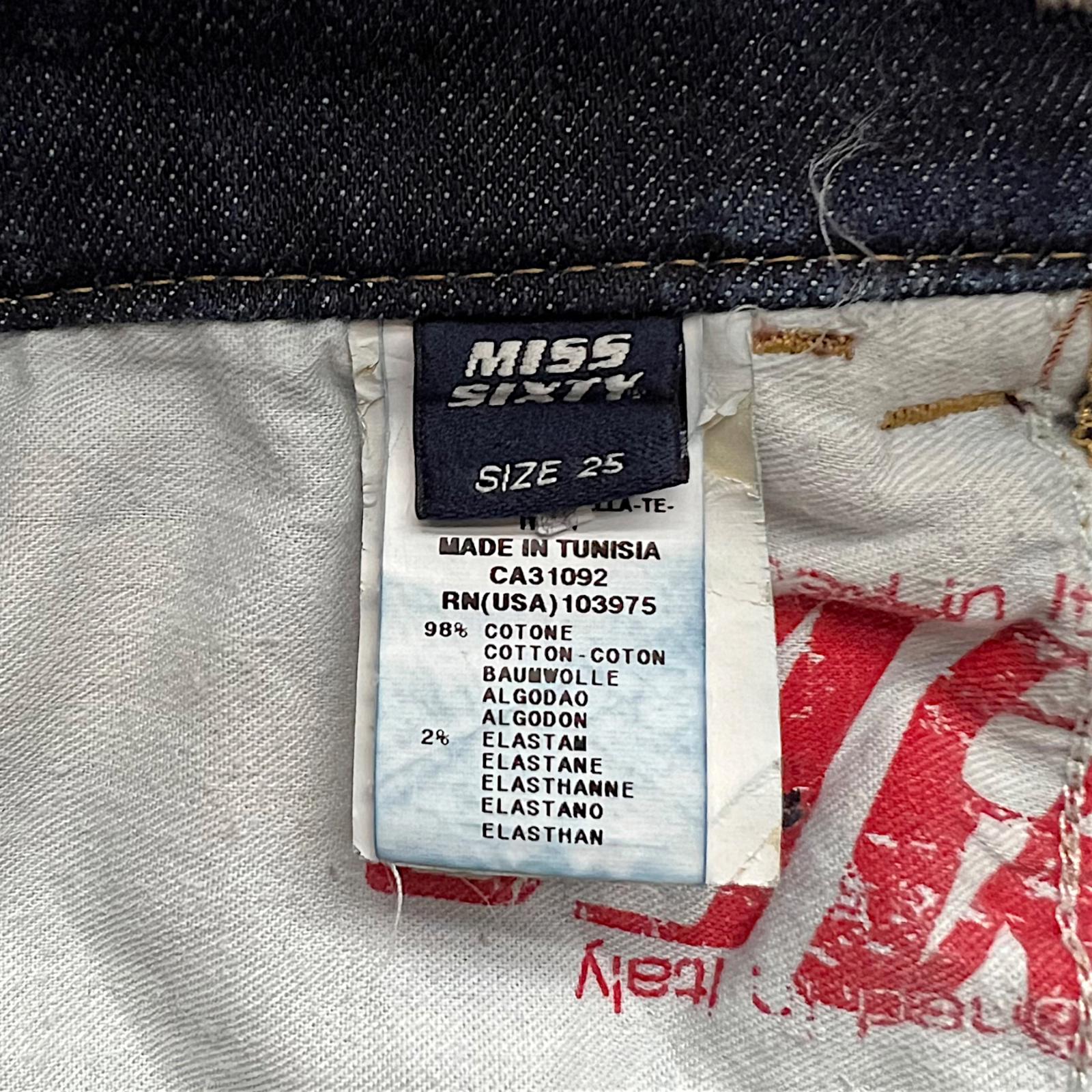 Miss Sixty Speed Fit Low Rise Boyfriend Denim Jeans Y2K 2