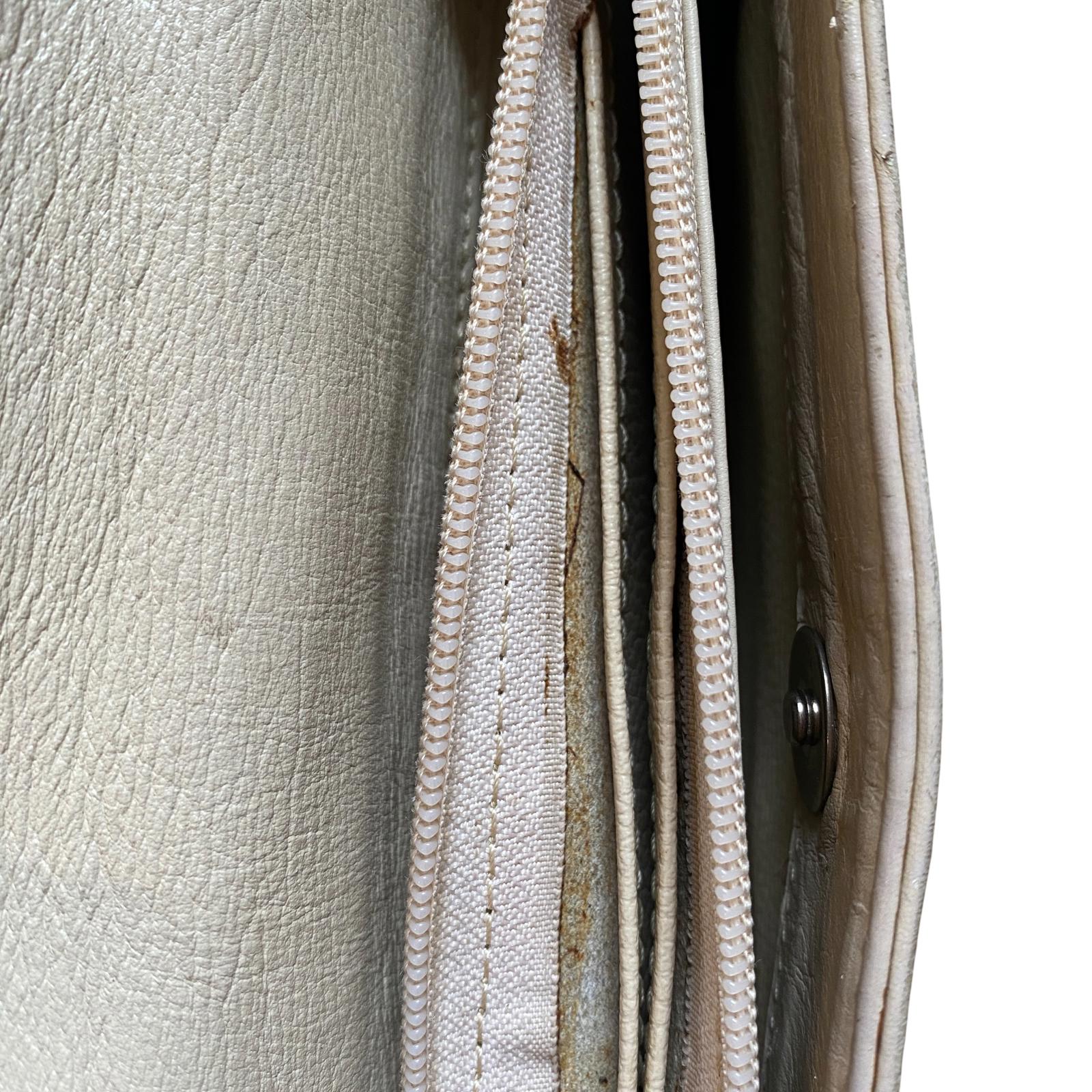 Japanese 90s Vintage Leather Shoulder Bag Beige