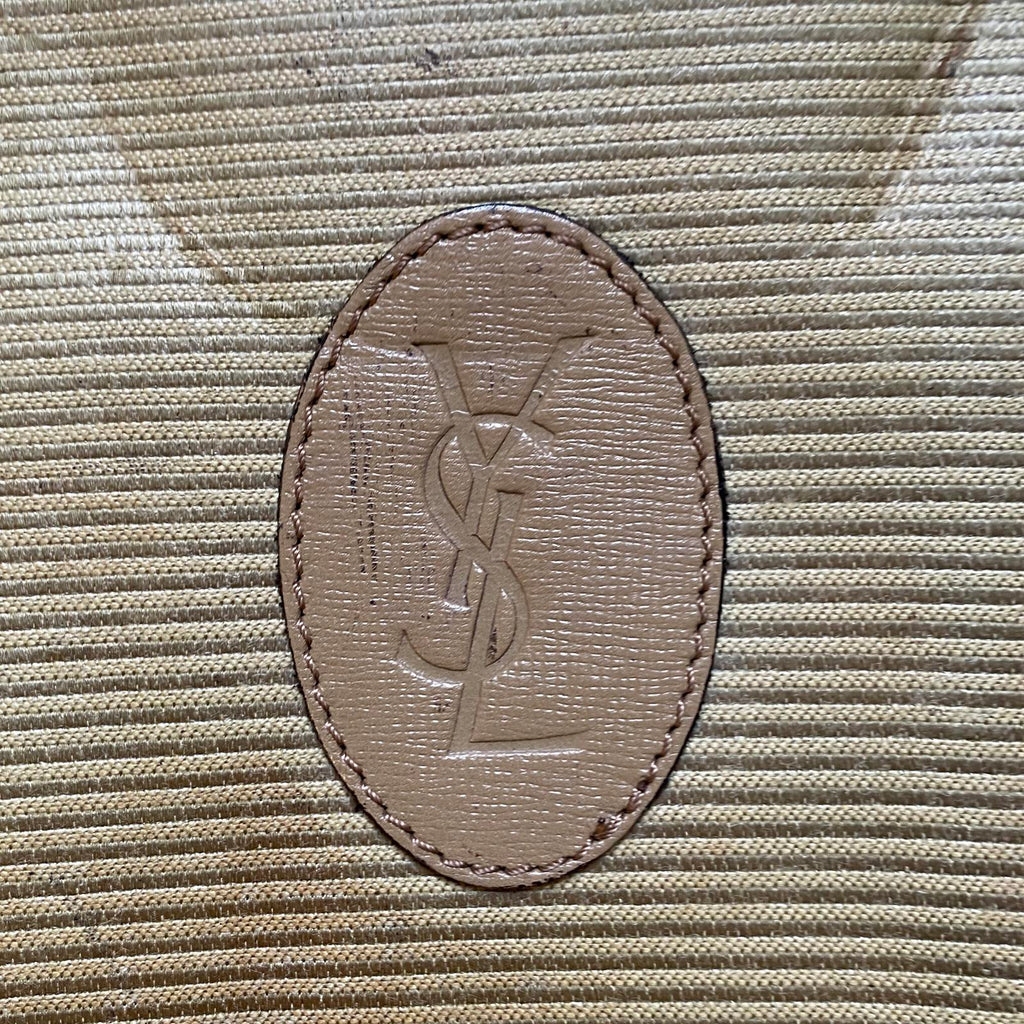 YVES SAINT LAURENT 1980's Vintage Clutch Bag Khaki