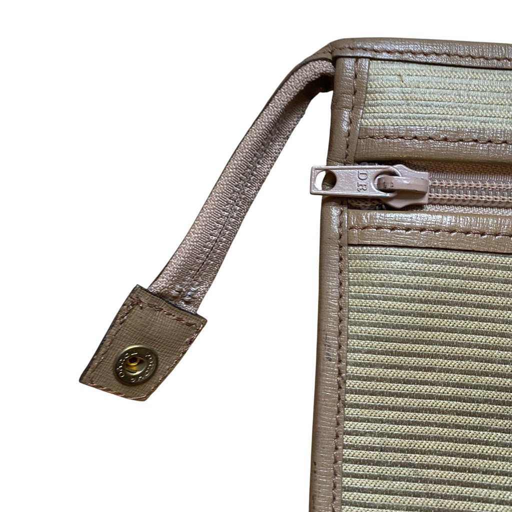 YVES SAINT LAURENT 1980's Vintage Clutch Bag Khaki