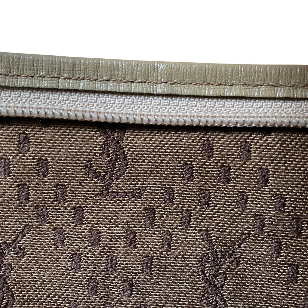 YVES SAINT LAURENT 1980's Vintage Clutch Bag Khaki