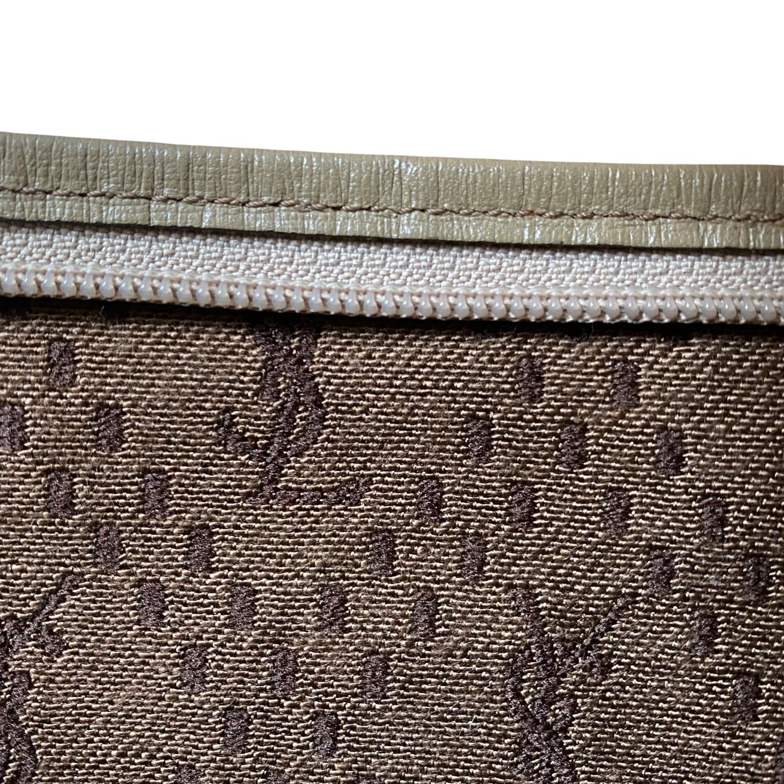 YVES SAINT LAURENT 1980's Vintage Clutch Bag Khaki