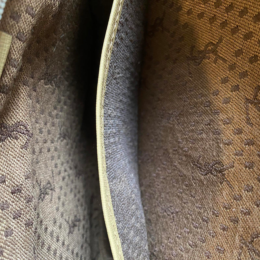 YVES SAINT LAURENT 1980's Vintage Clutch Bag Khaki