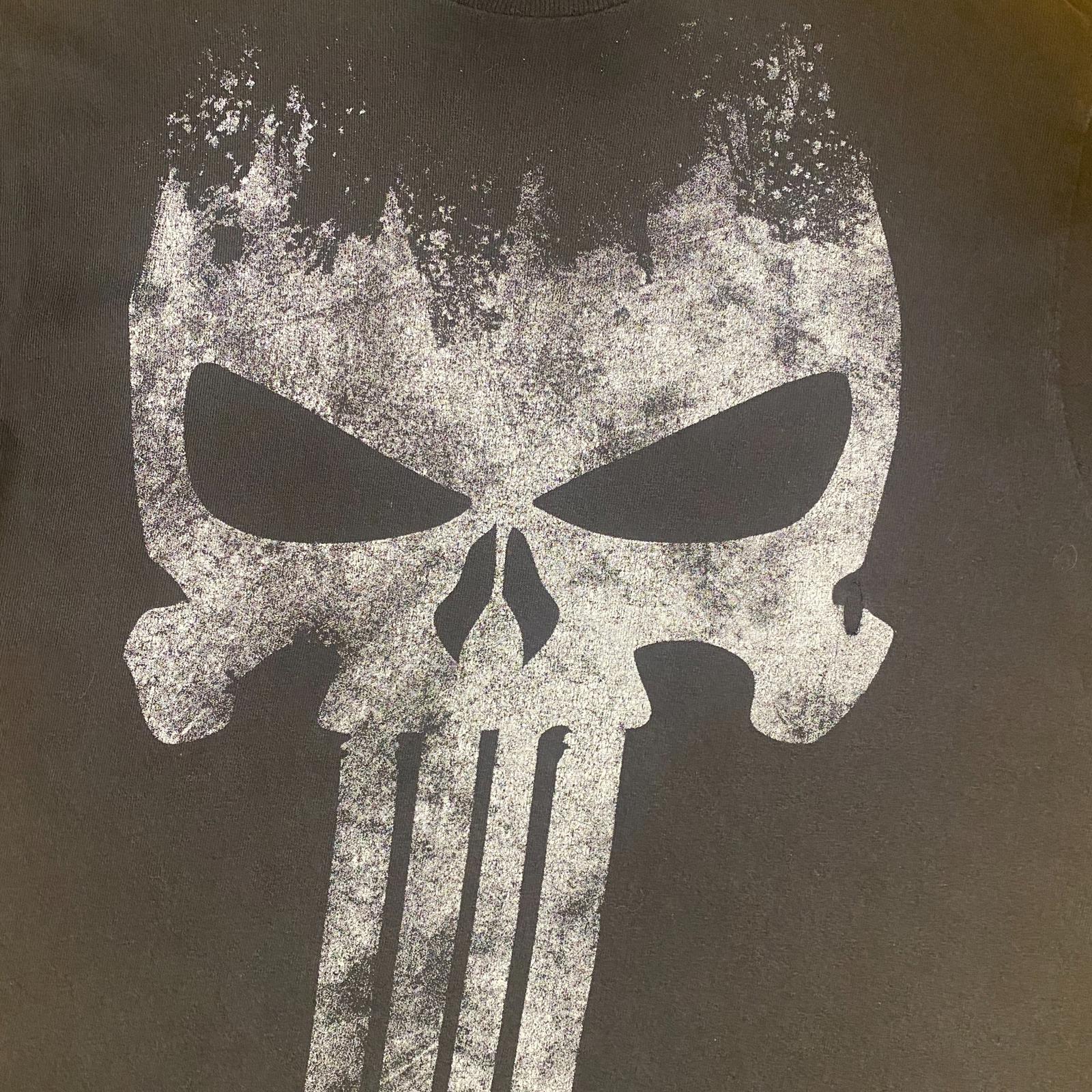 Punisher Skull Y2K Short Sleeve T Shirt Black M