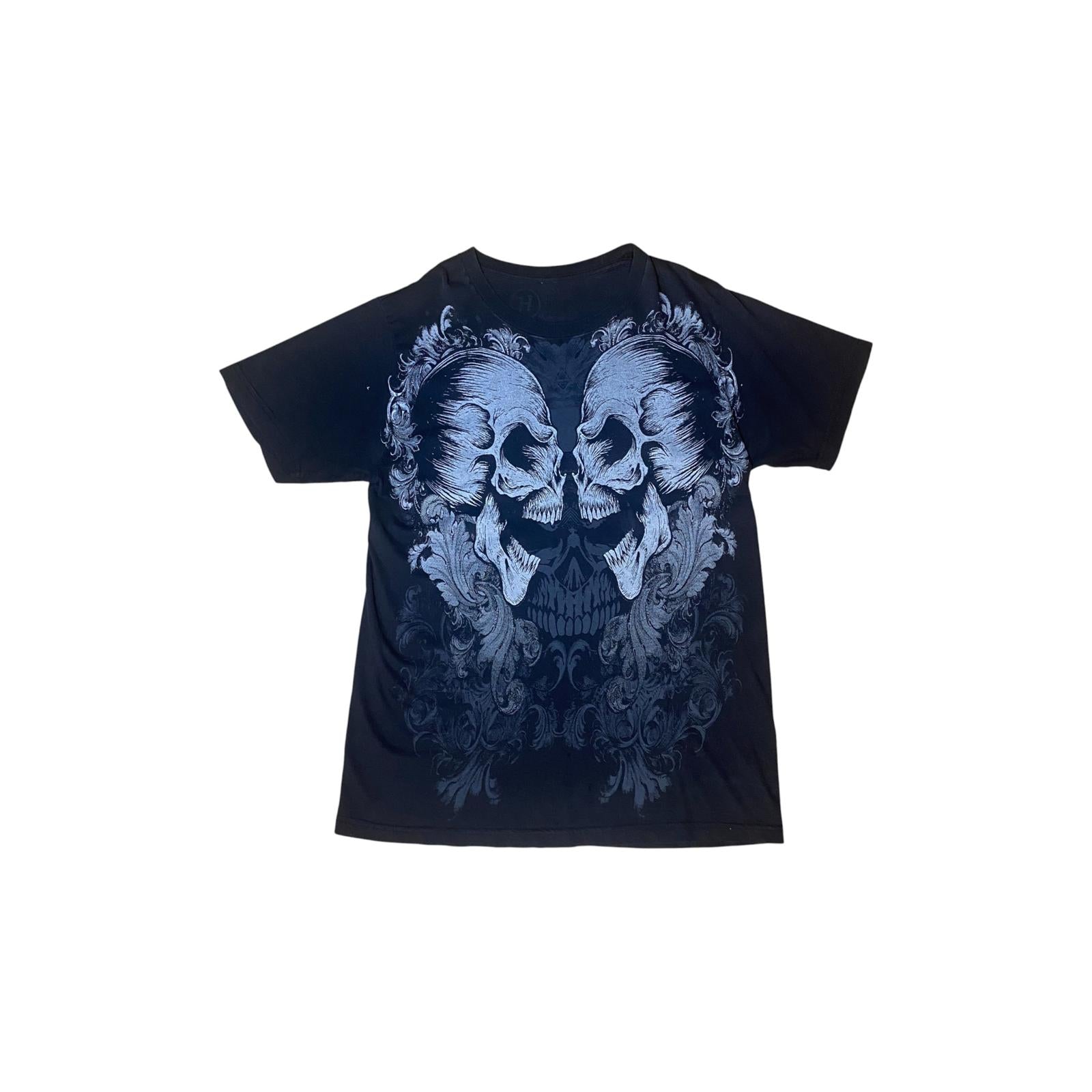Y2K Skull2SKull Graphic T Shirt Black M
