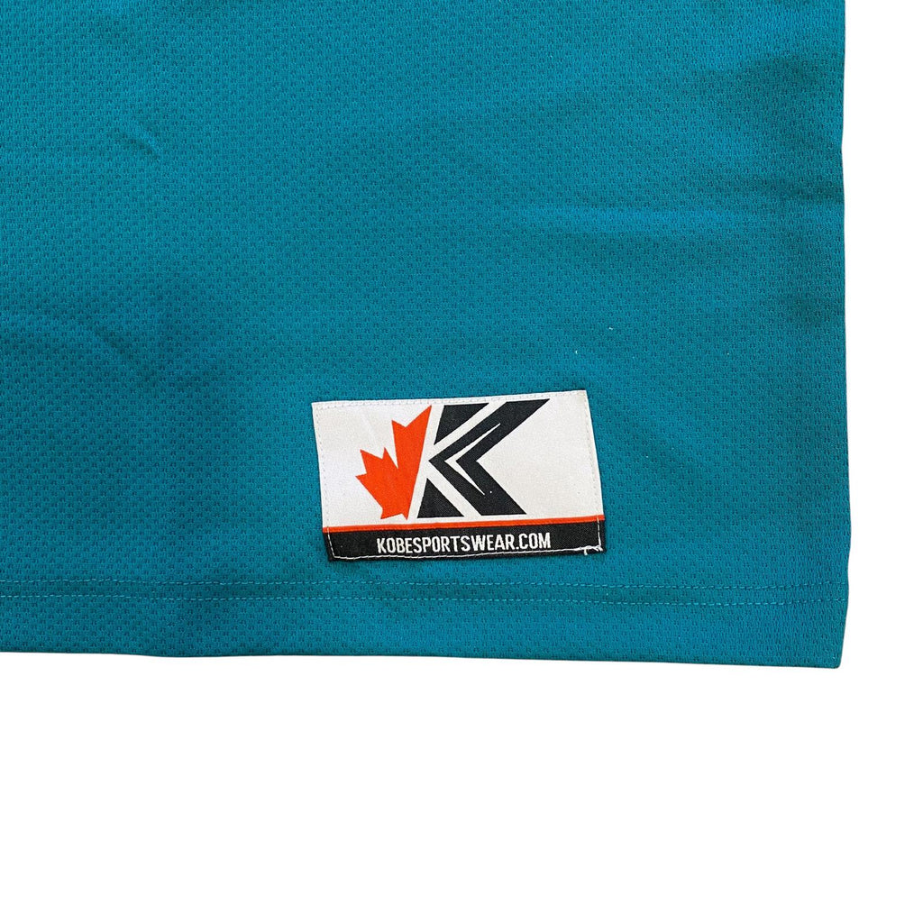 Mudbugs Hockey V-Neck Jersey Teal Unisex L