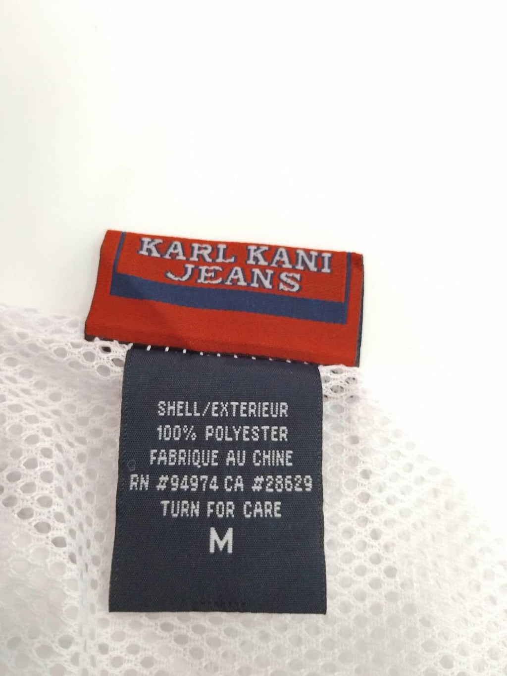 Karl Kani 90s Hip Hop Track Trouser White M
