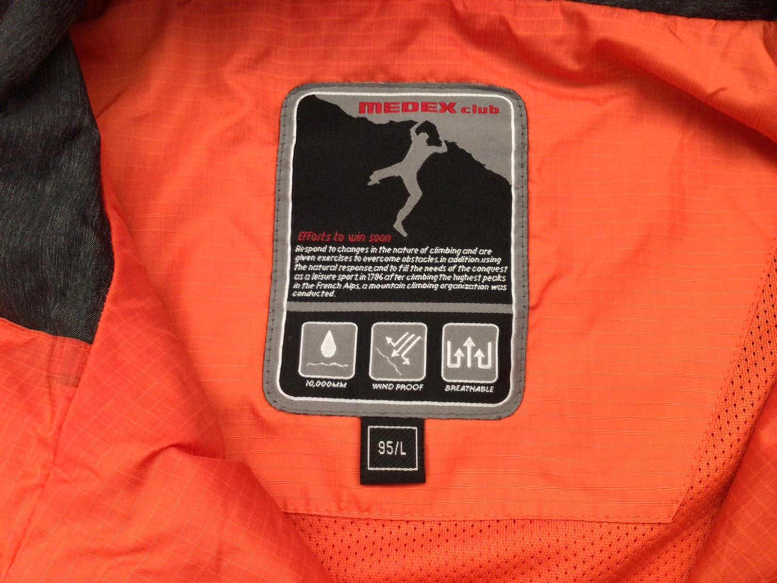 Medex Club Japan Vintage Y2K Extreme Sports Windbreaker Orange L