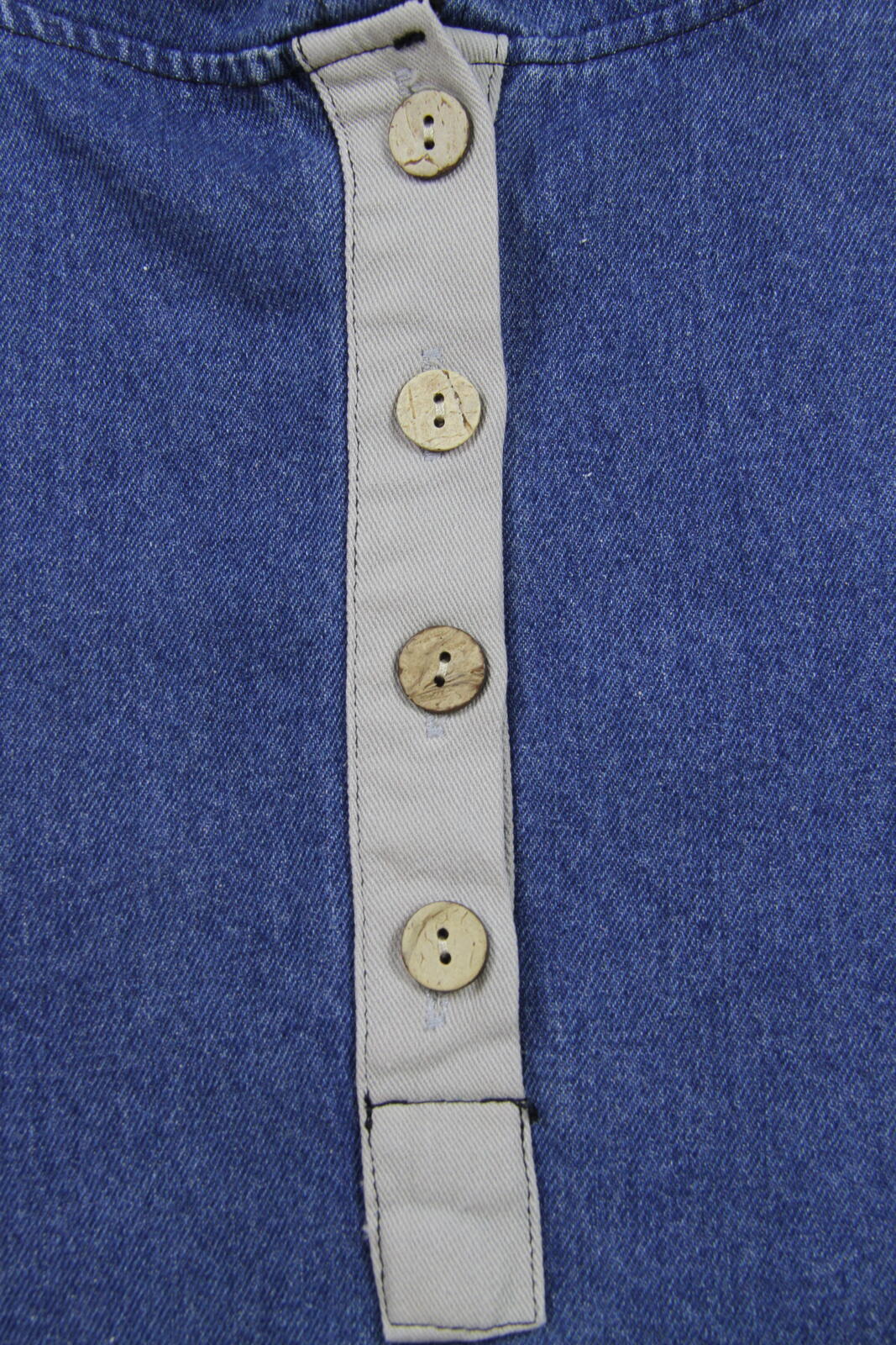 Y2K Women's Denim Hooded Color Block Jacket Beige L