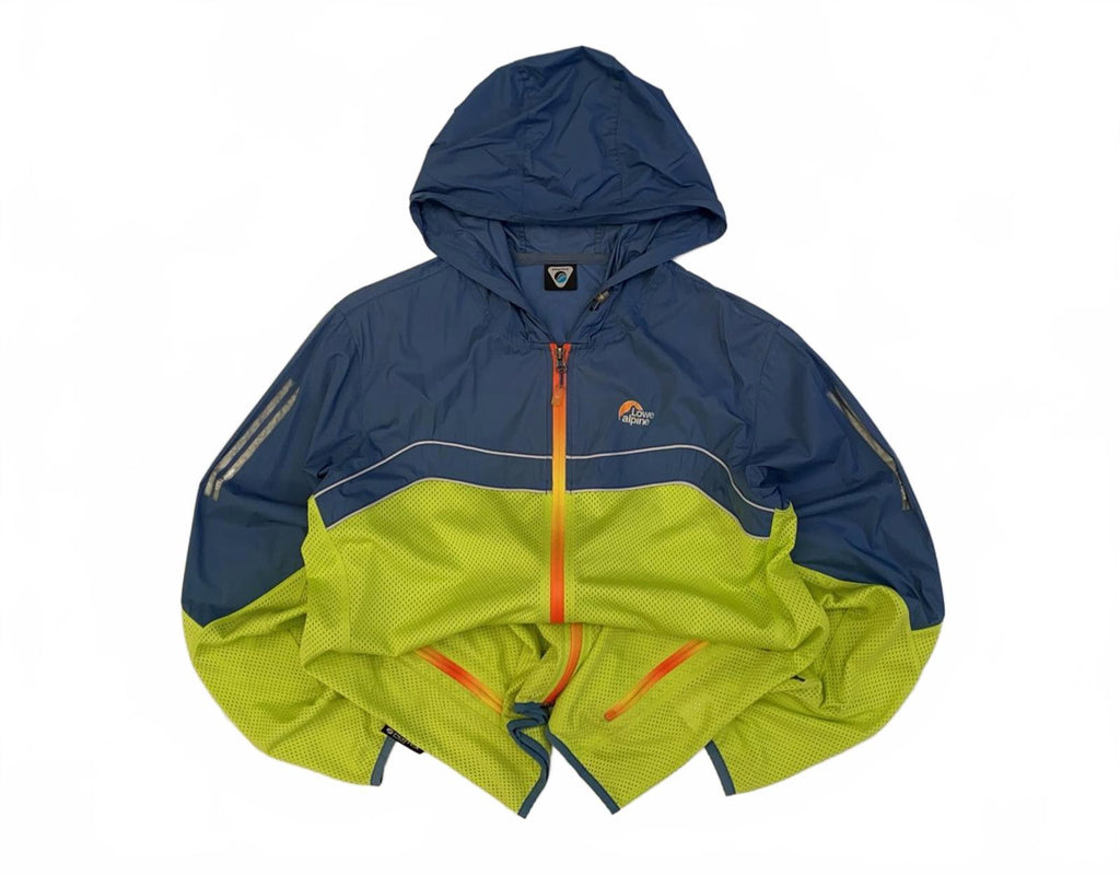 Lowe Alpine Colorblock Hooded Windbreaker Yellow M