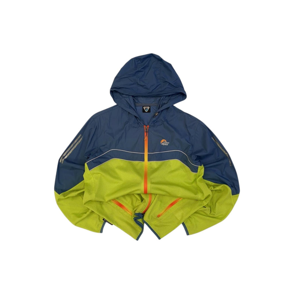 Lowe Alpine Colorblock Hooded Windbreaker Yellow M