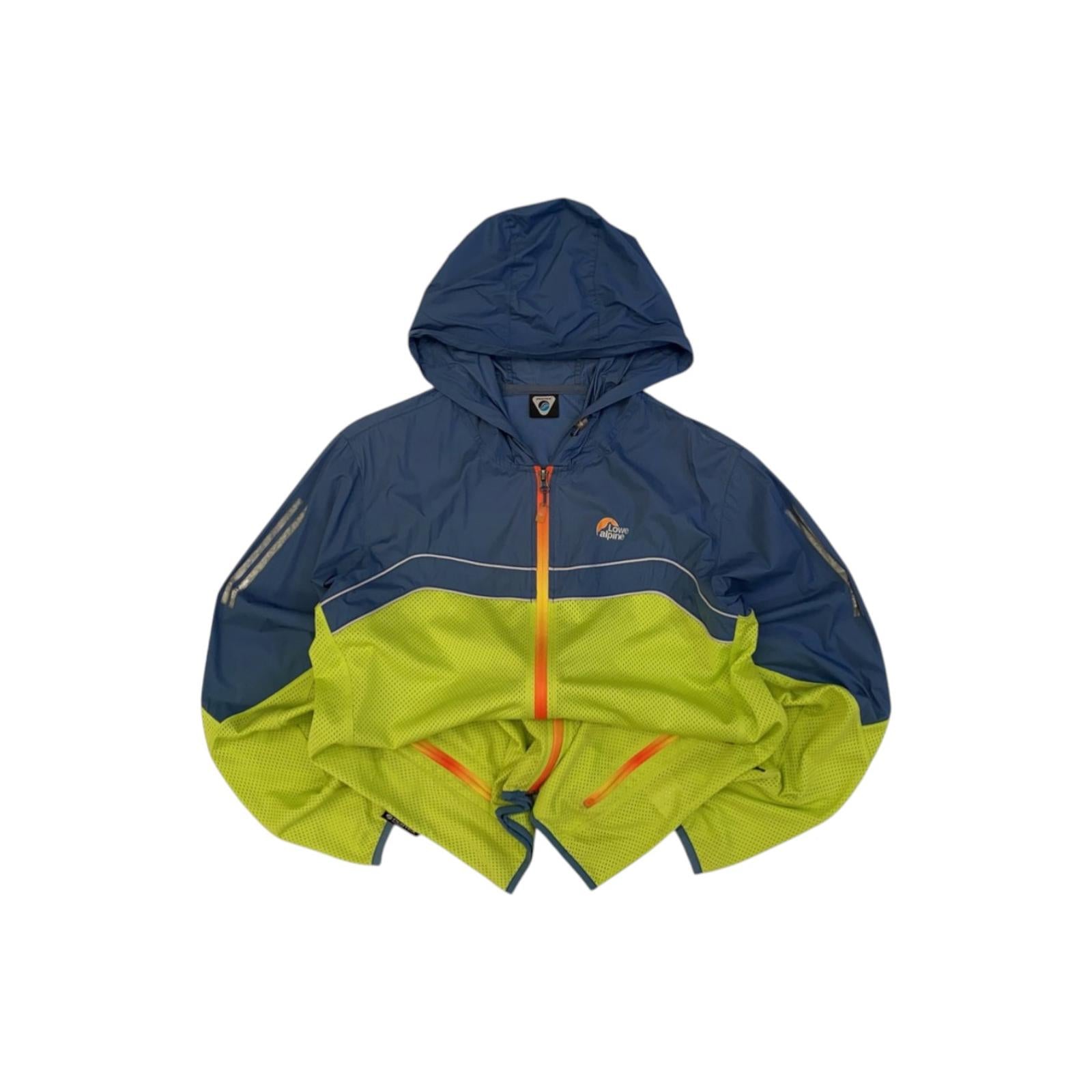 Lowe Alpine Colorblock Hooded Windbreaker Yellow M