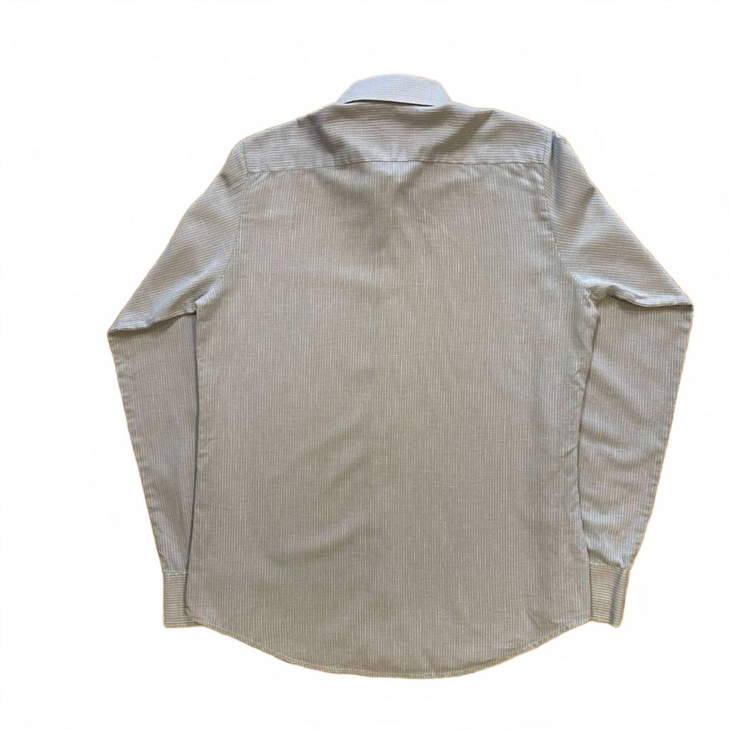 Jean Pierre Vintage 1970s Made in England Men's Long Sleeve Button Up Shirt Grey M