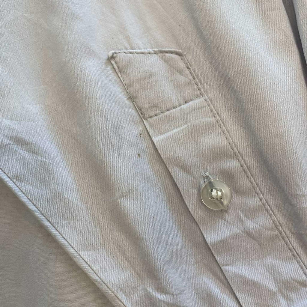 Vintage Japanese Collared Work Button Up Shirt Grey M