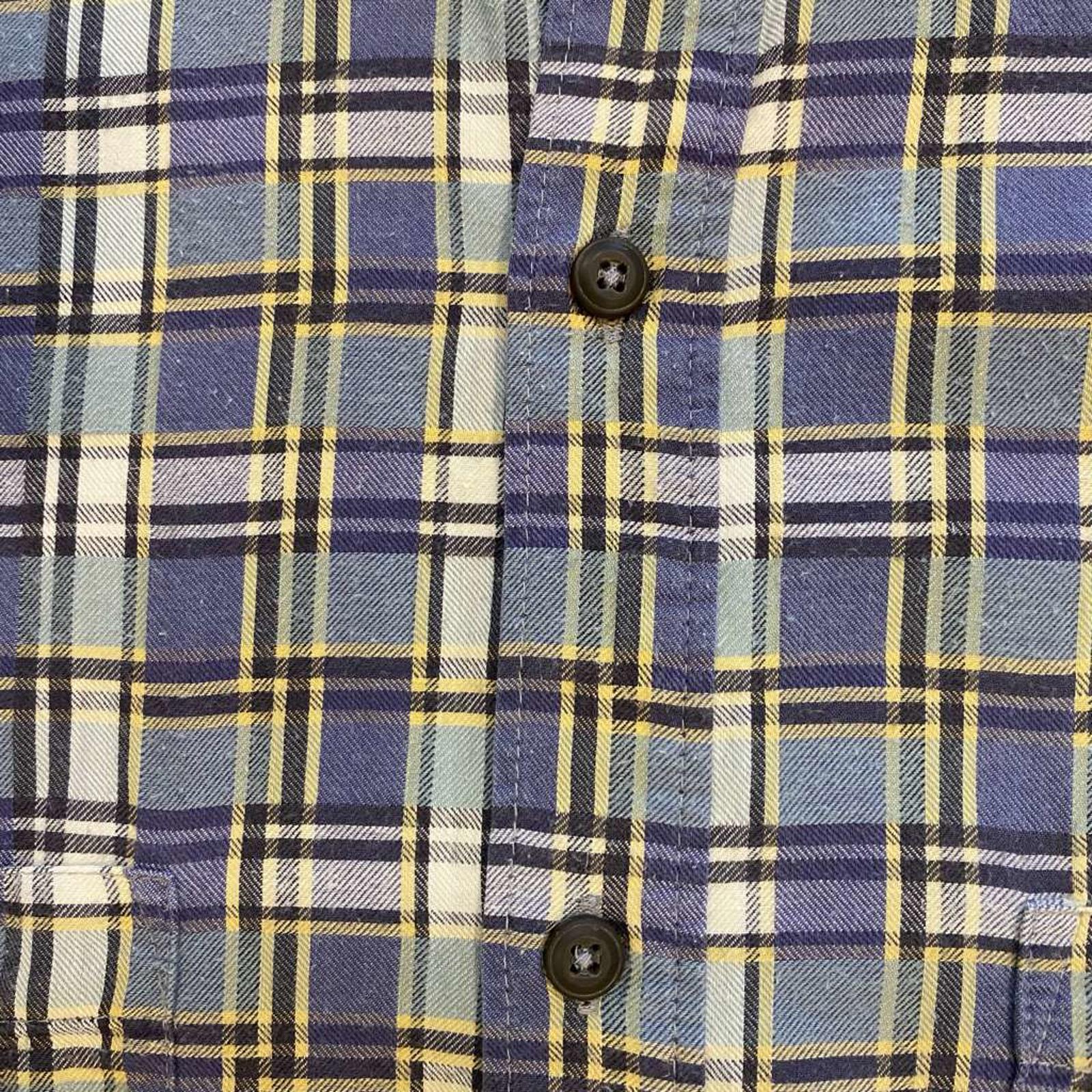 Patagonia Vintage Plaid Shirt loose Fit 1990's Purple Grey Mens L