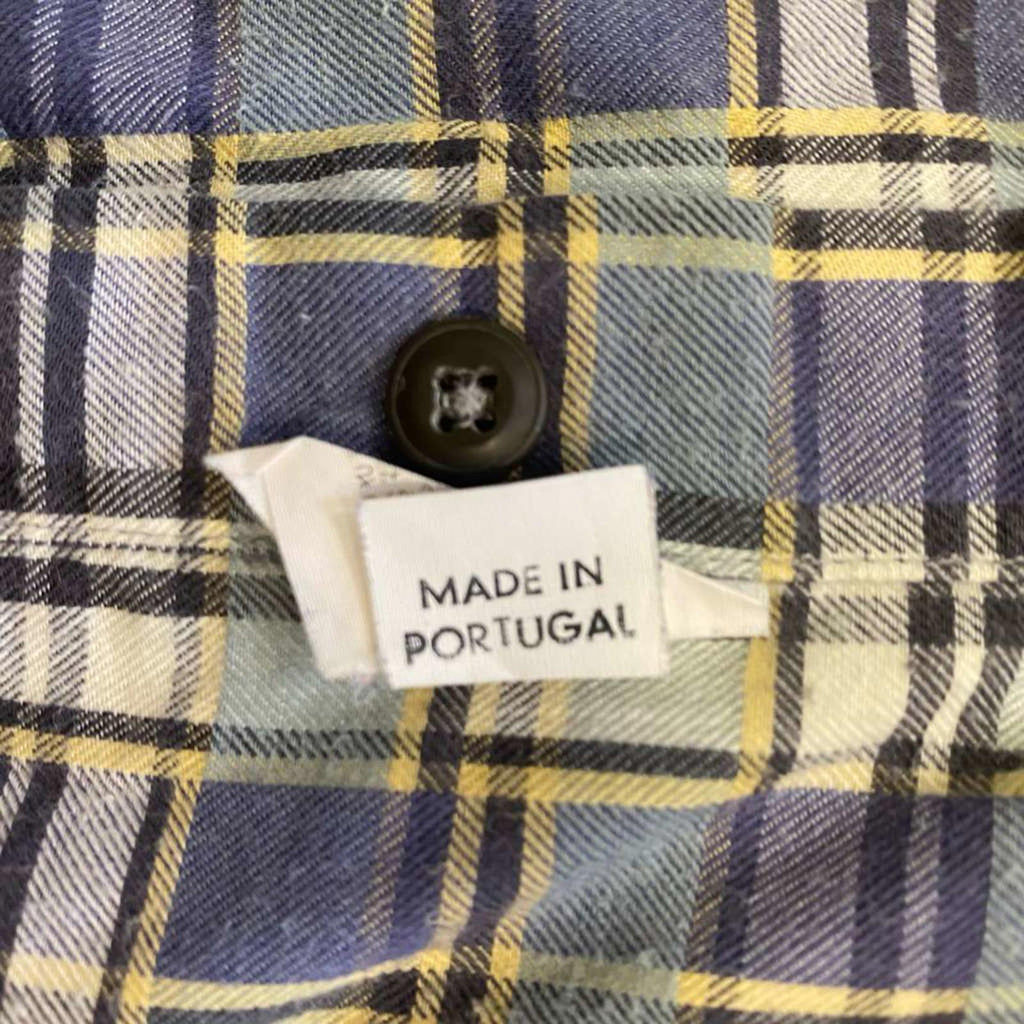 Patagonia Vintage Plaid Shirt loose Fit 1990's Purple Grey Mens L