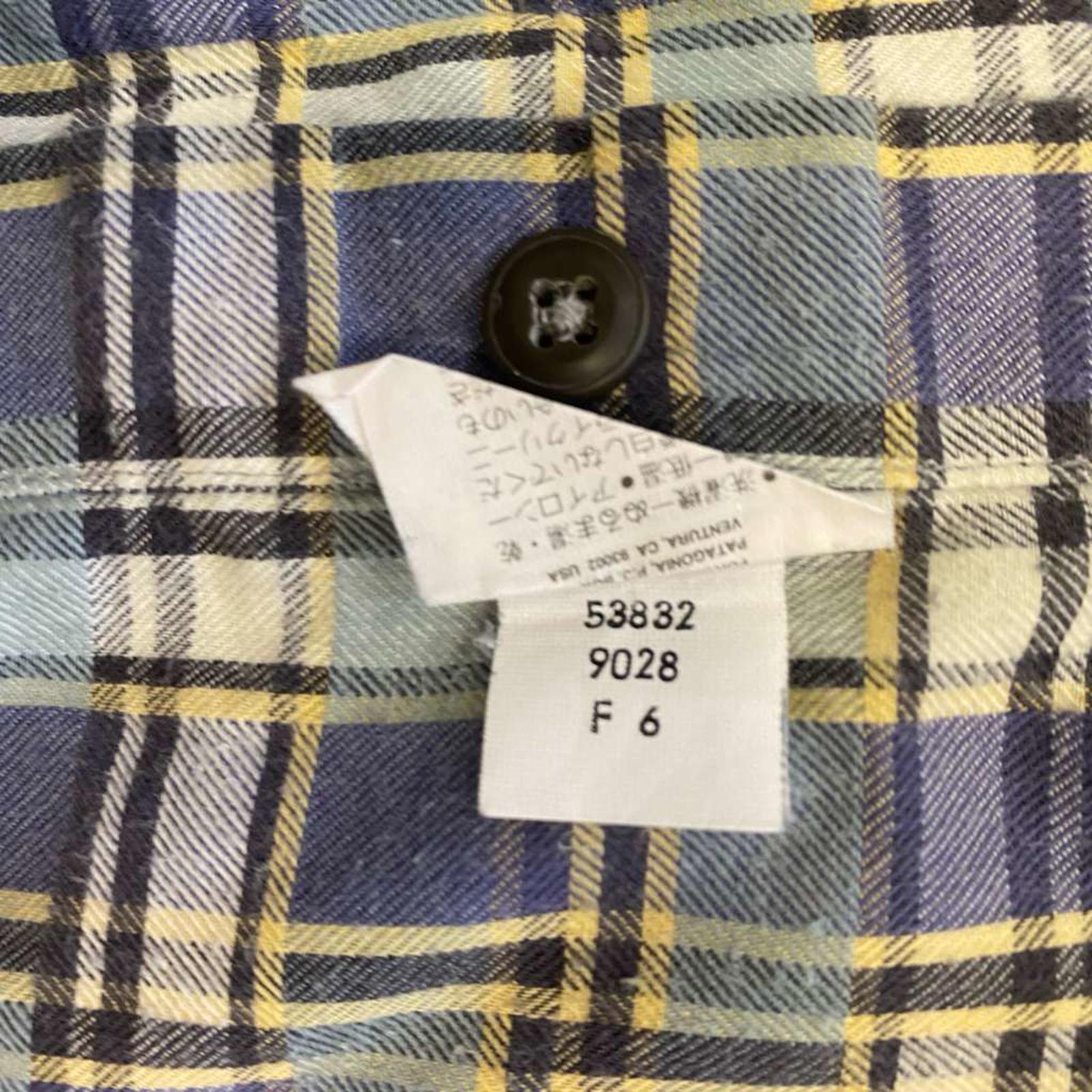 Patagonia Vintage Plaid Shirt loose Fit 1990's Purple Grey Mens L