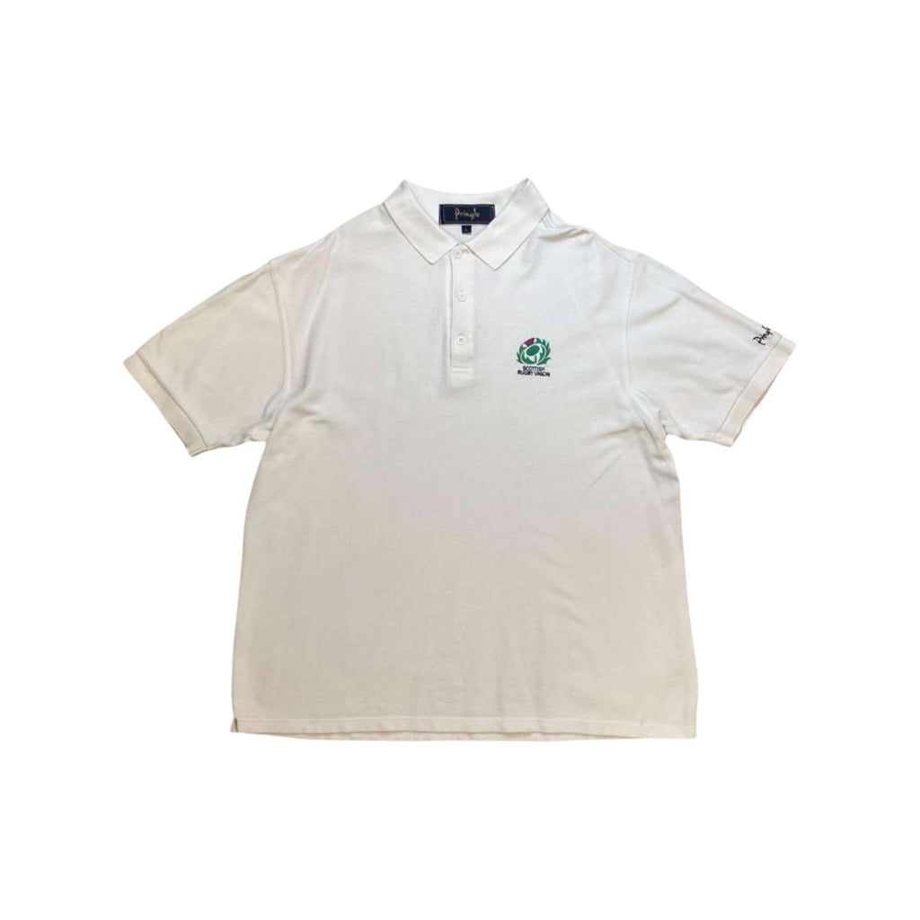 Scottish Rugby Union 1999 Pringle Official Polo Shirt White L