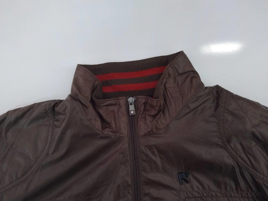 Rocawear Y2K Hip Hop Windbreaker Bomber Jacket Brown 3XL