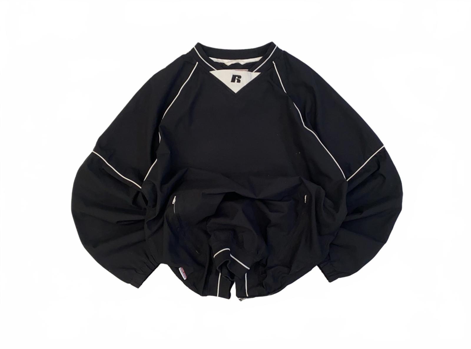 Russell Athletic Team Issue Warm Up Pullover Windbreaker Black S