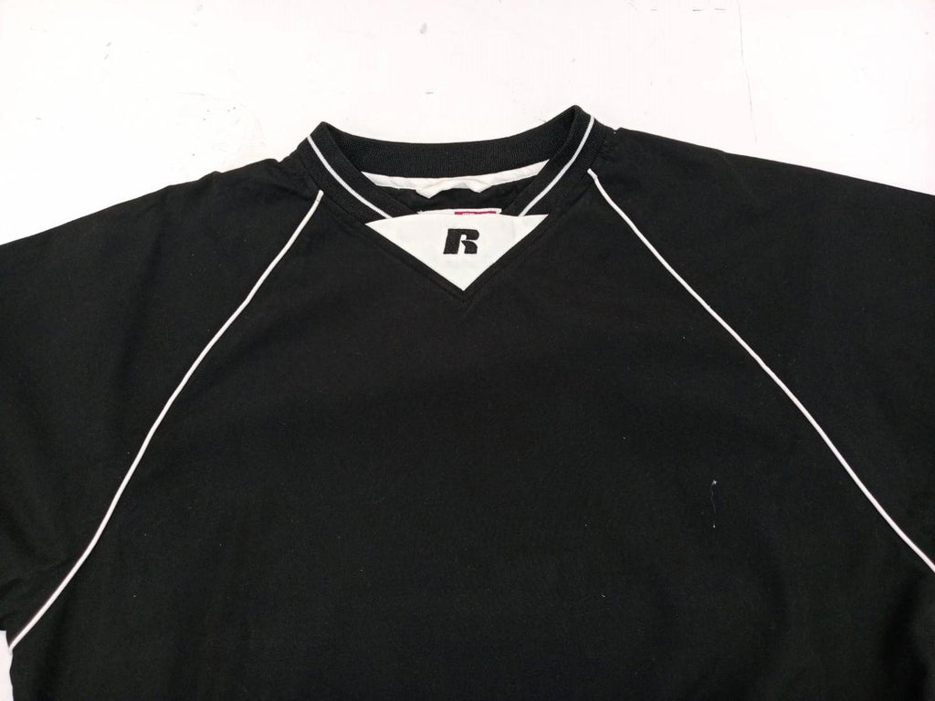 Russell Athletic Team Issue Warm Up Pullover Windbreaker Black S