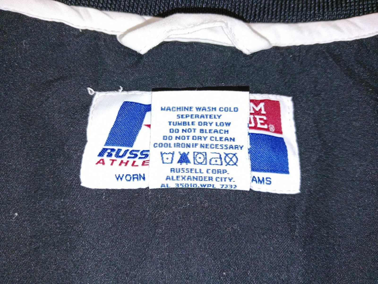 Russell Athletic Team Issue Warm Up Pullover Windbreaker Black S