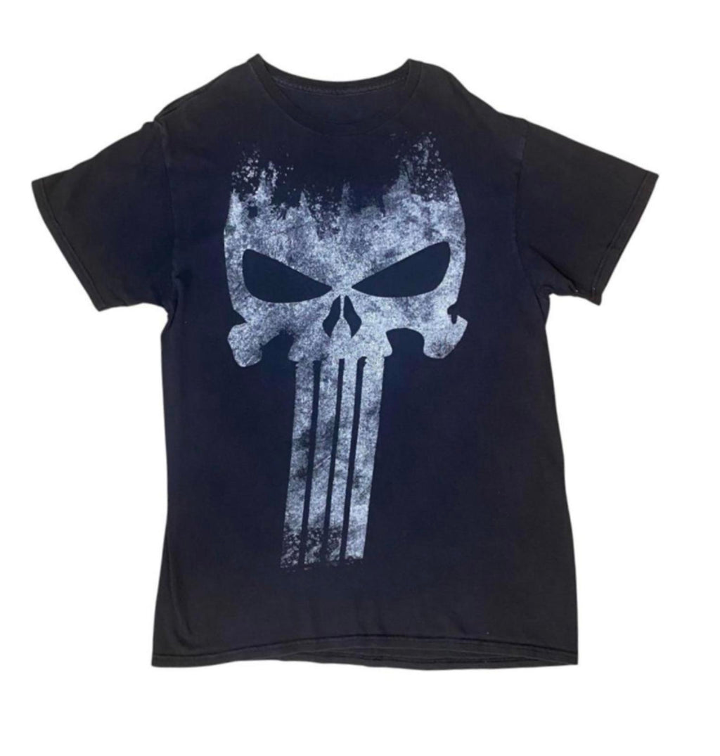 Punisher Skull Y2K Short Sleeve T Shirt Black M