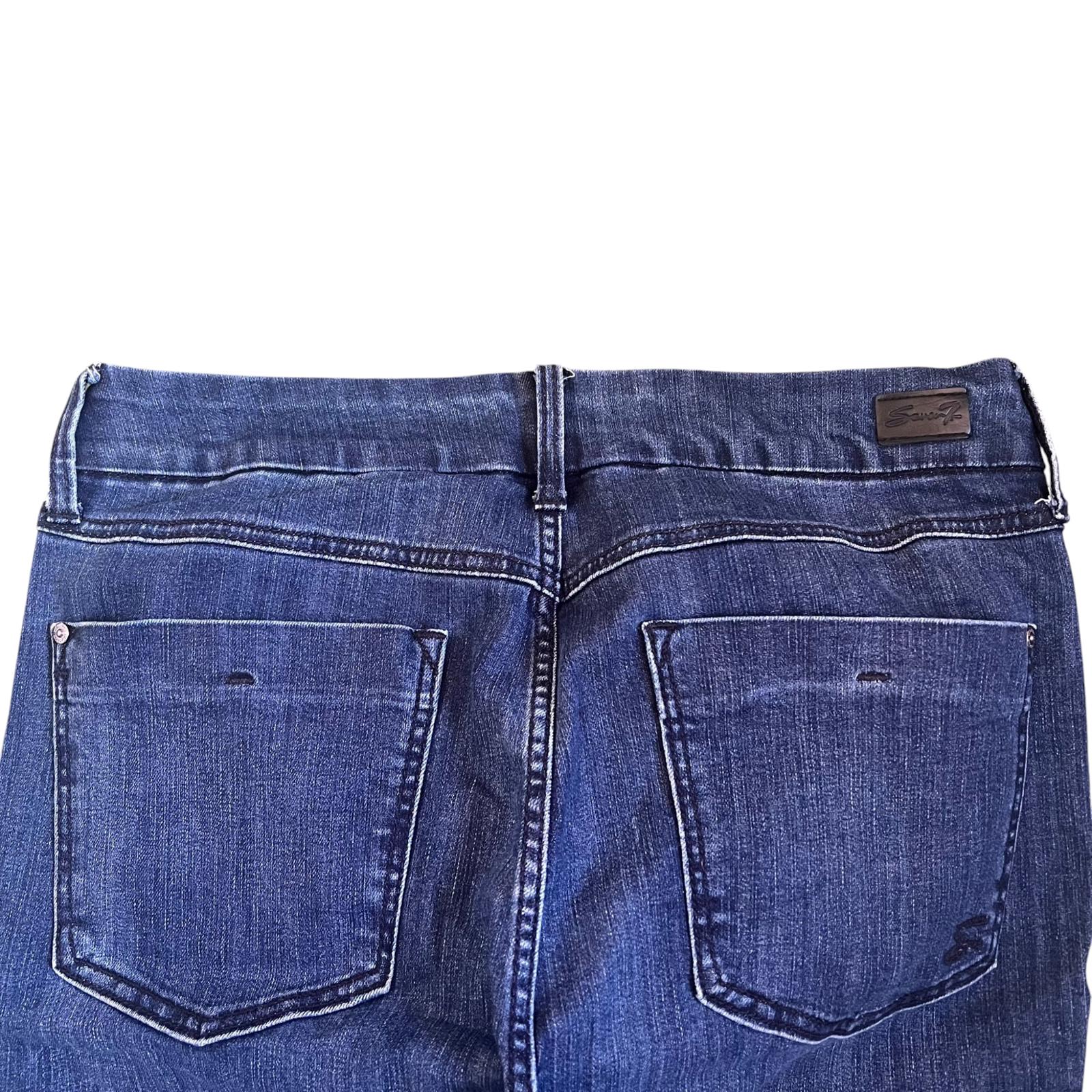 SEVEN7 High Rise Bootcut Denim Jeans Blue Women’s UK 12