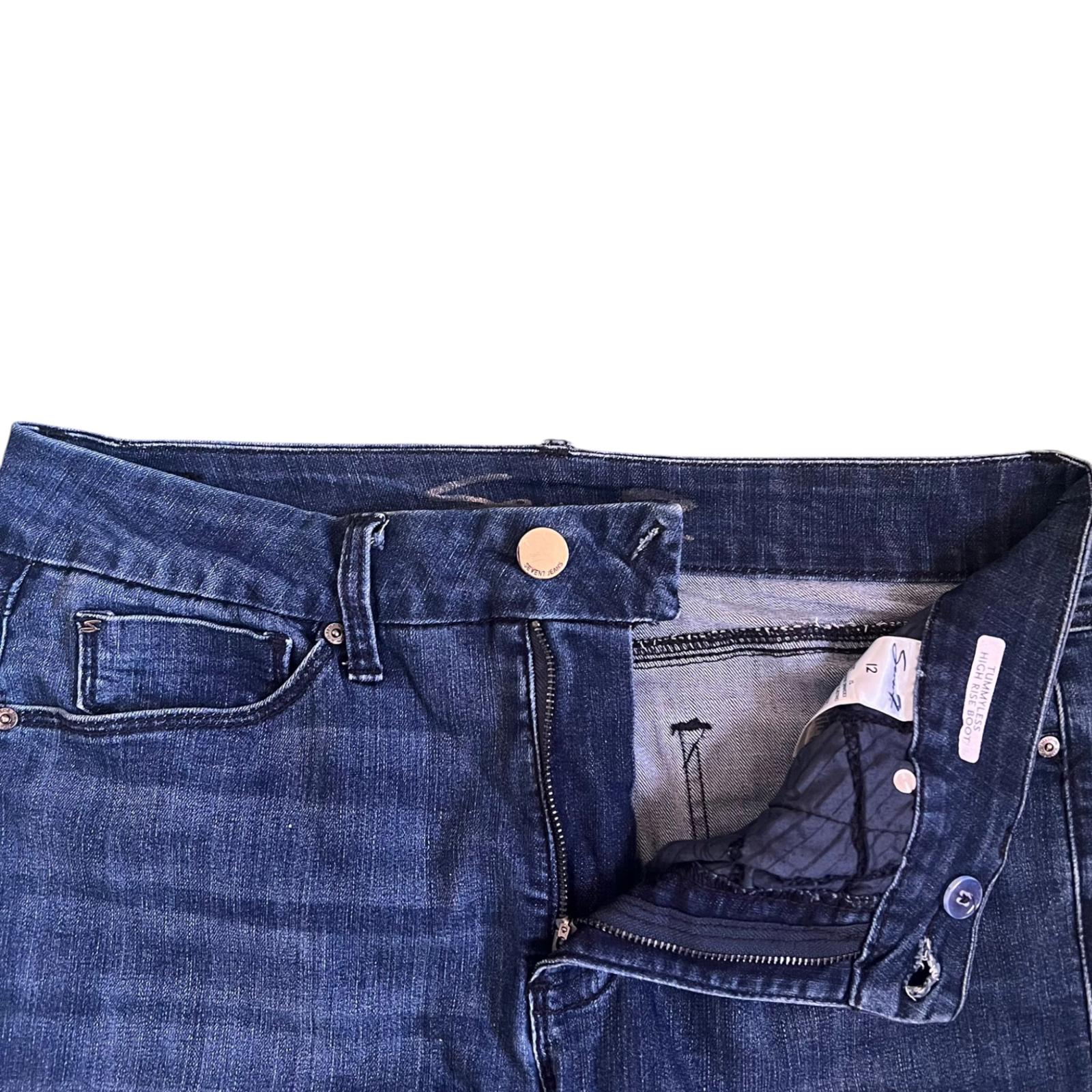 SEVEN7 High Rise Bootcut Denim Jeans Blue Women’s UK 12