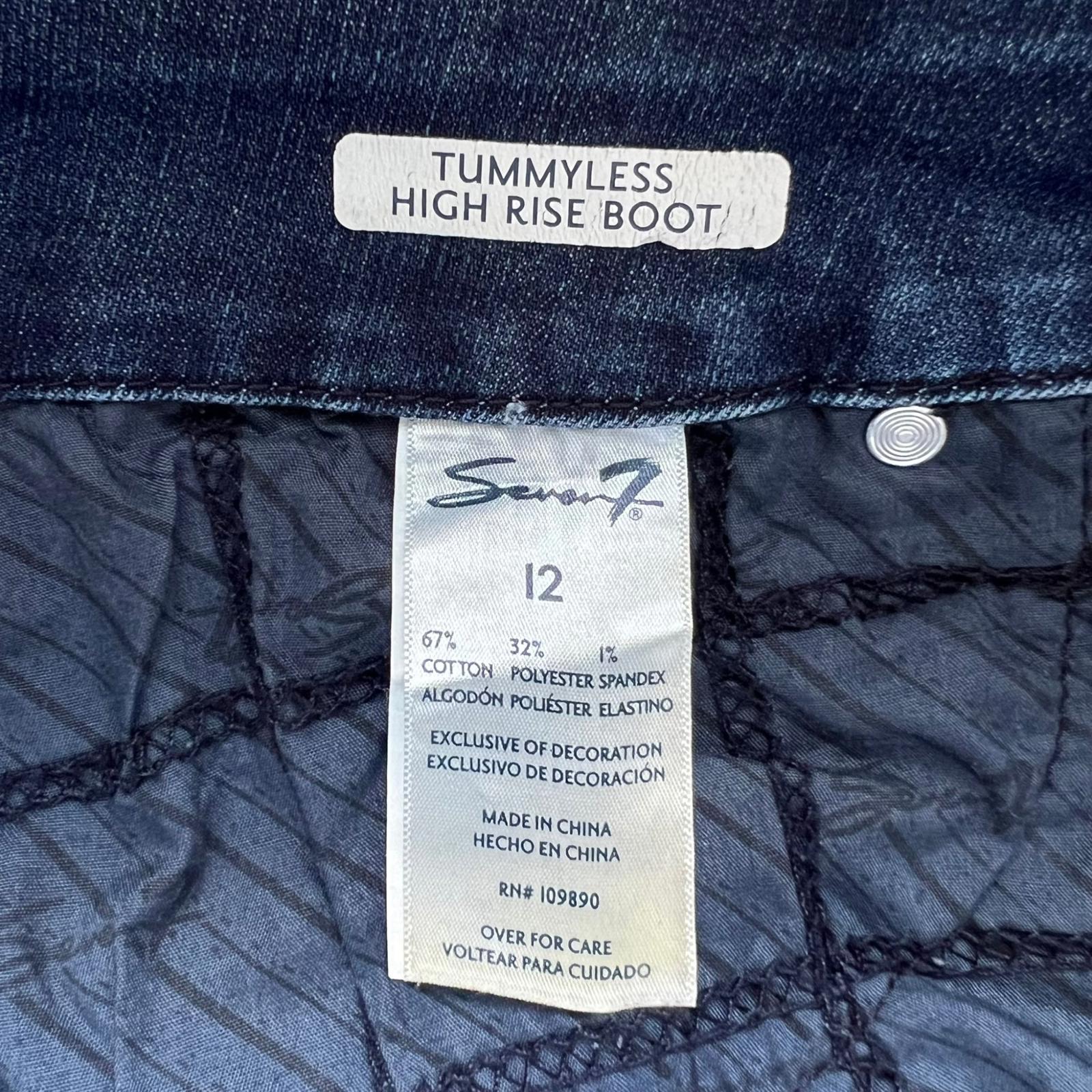 SEVEN7 High Rise Bootcut Denim Jeans Blue Women’s UK 12