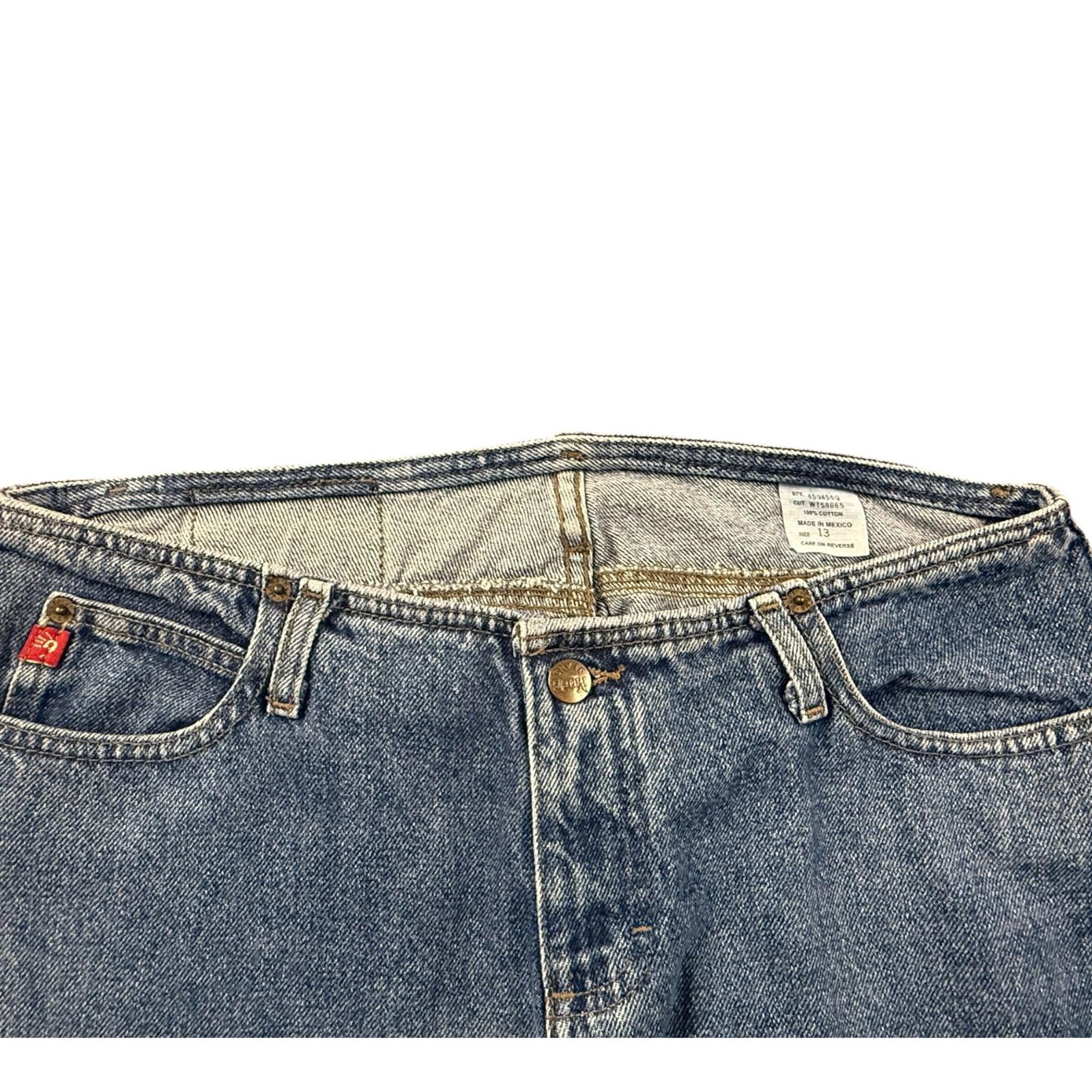 MUDD Women’s Y2K Vintage Low Cut Line Flared Denim Jean 12