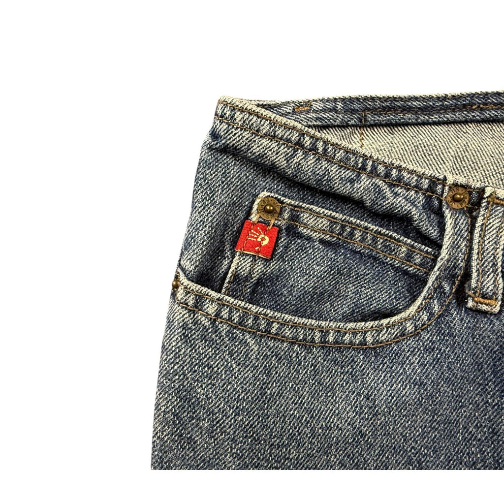 MUDD Women’s Y2K Vintage Low Cut Line Flared Denim Jean 12