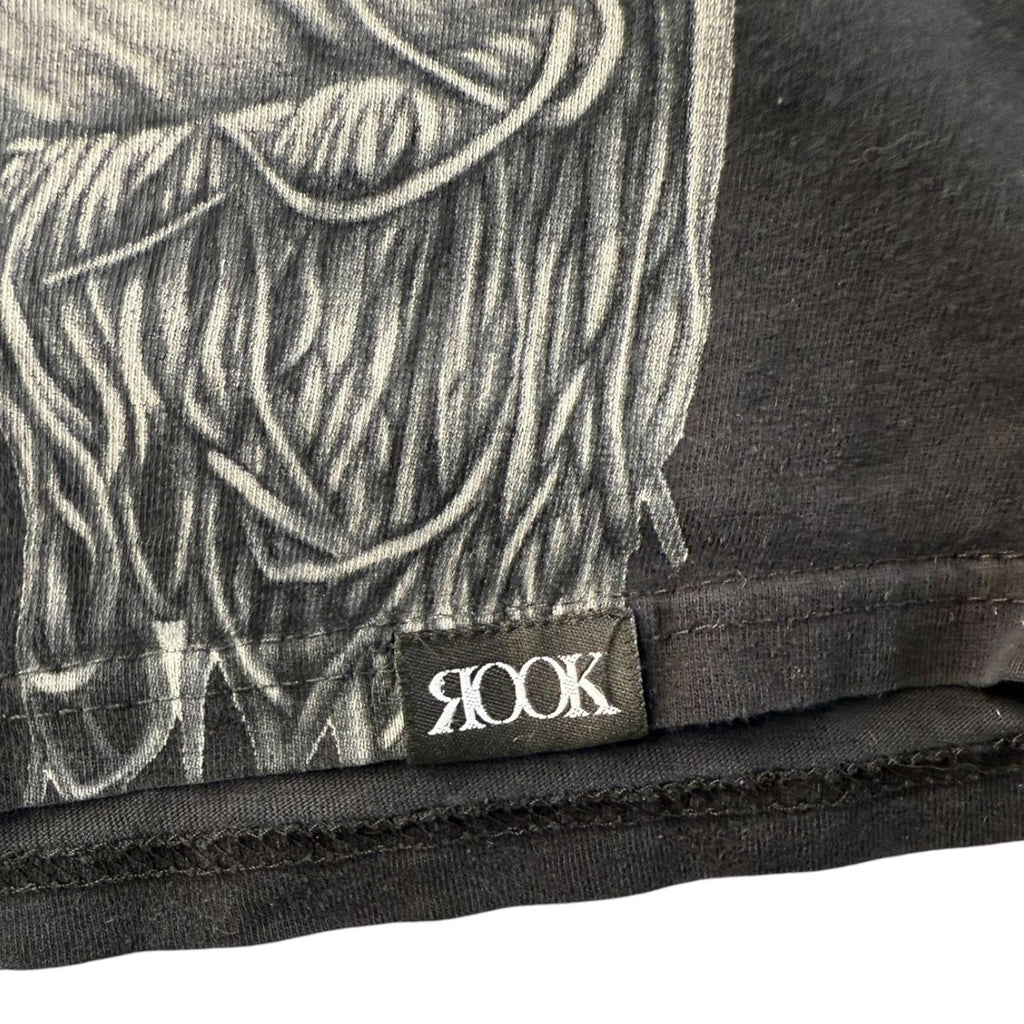 Rook Old and Serious Man Y2K Graphic T-Shirt Black L