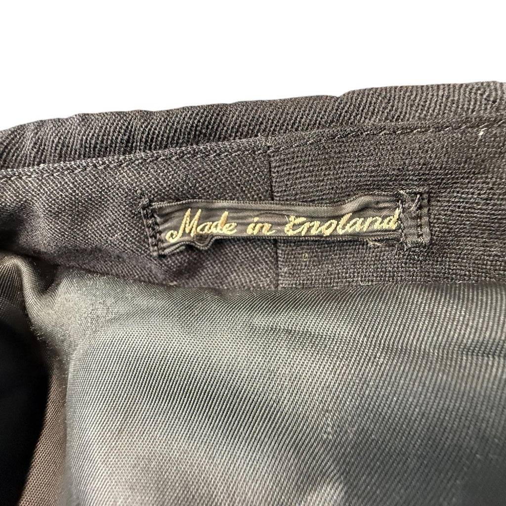 Irvine Sellars Mate's Carnaby St Made in England Vintage 1970s Wool Overcoat Black S