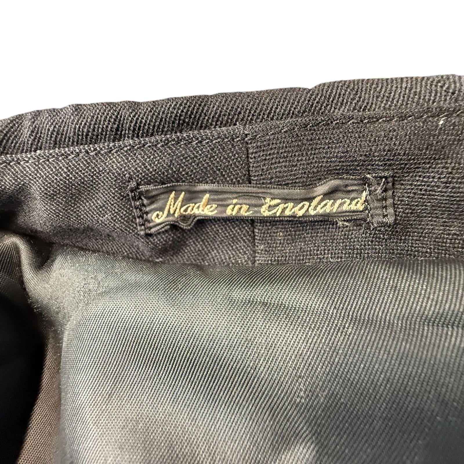 Irvine Sellars Mate's Carnaby St Made in England Vintage 1970s Wool Overcoat Black S