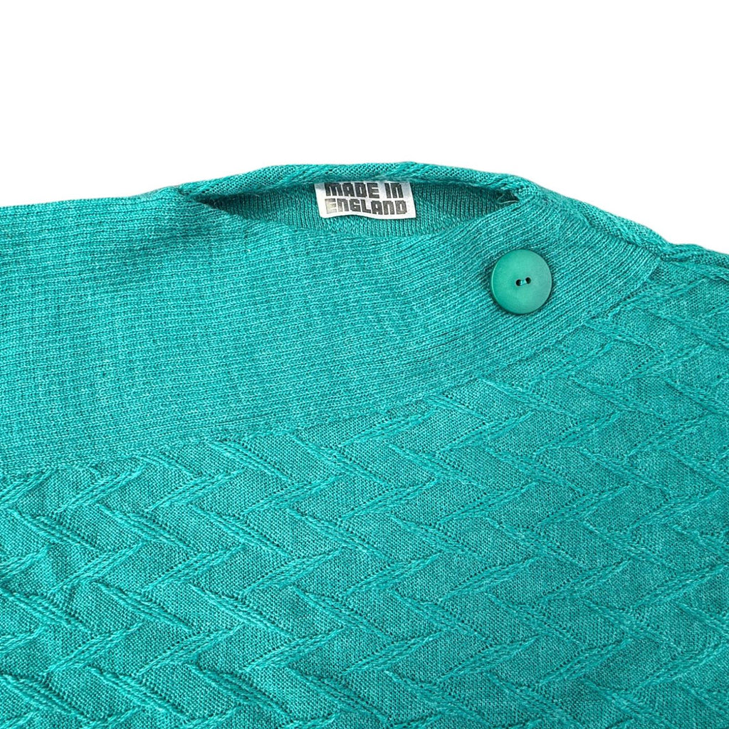 Vintage Made in England Women's Sweater Turquoise M