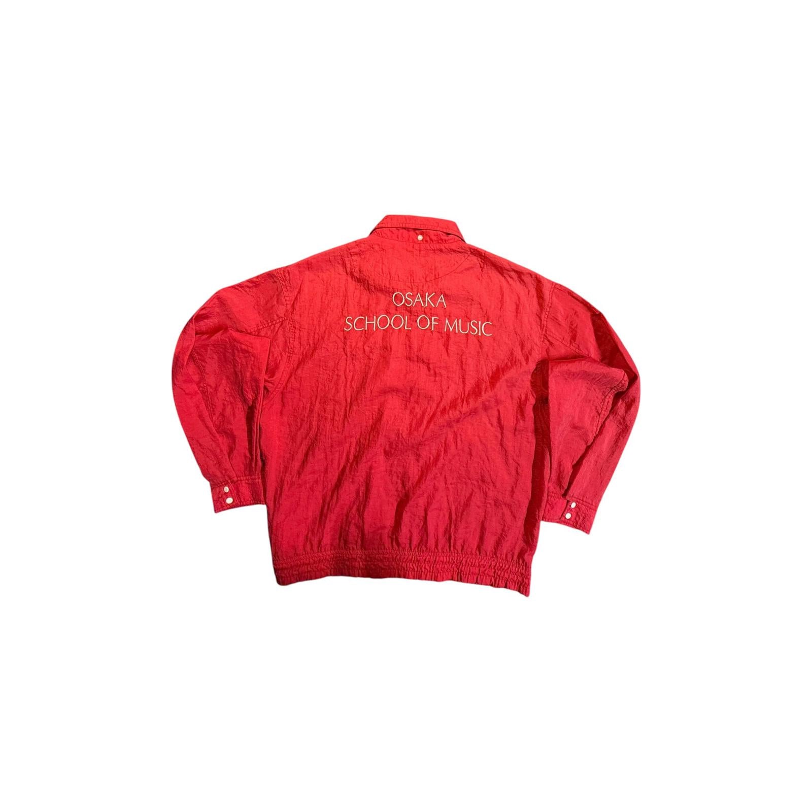 Osaka School of Music Japan Vintage 80s Windbreaker Red M