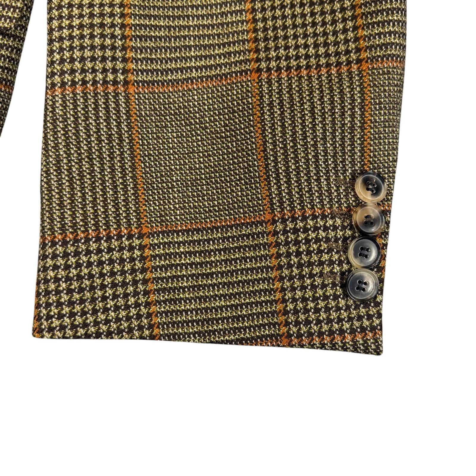 Hugo Boss Blazer Wool Tweed Overcoat Brown L