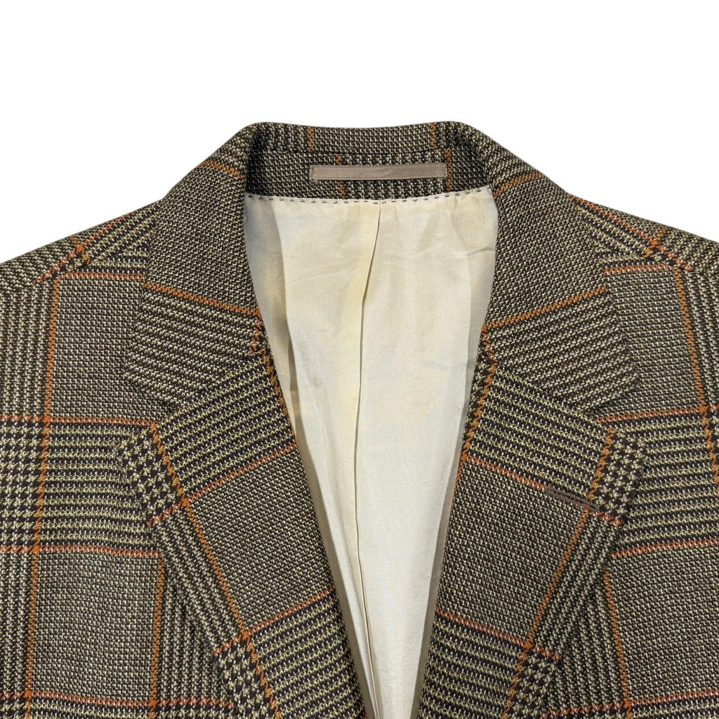 Hugo Boss Blazer Wool Tweed Overcoat Brown L