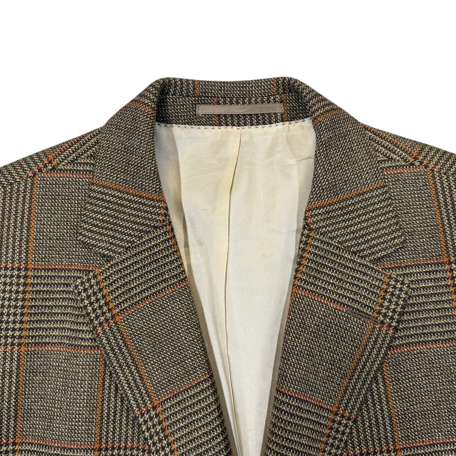 Hugo Boss Blazer Wool Tweed Overcoat Brown L