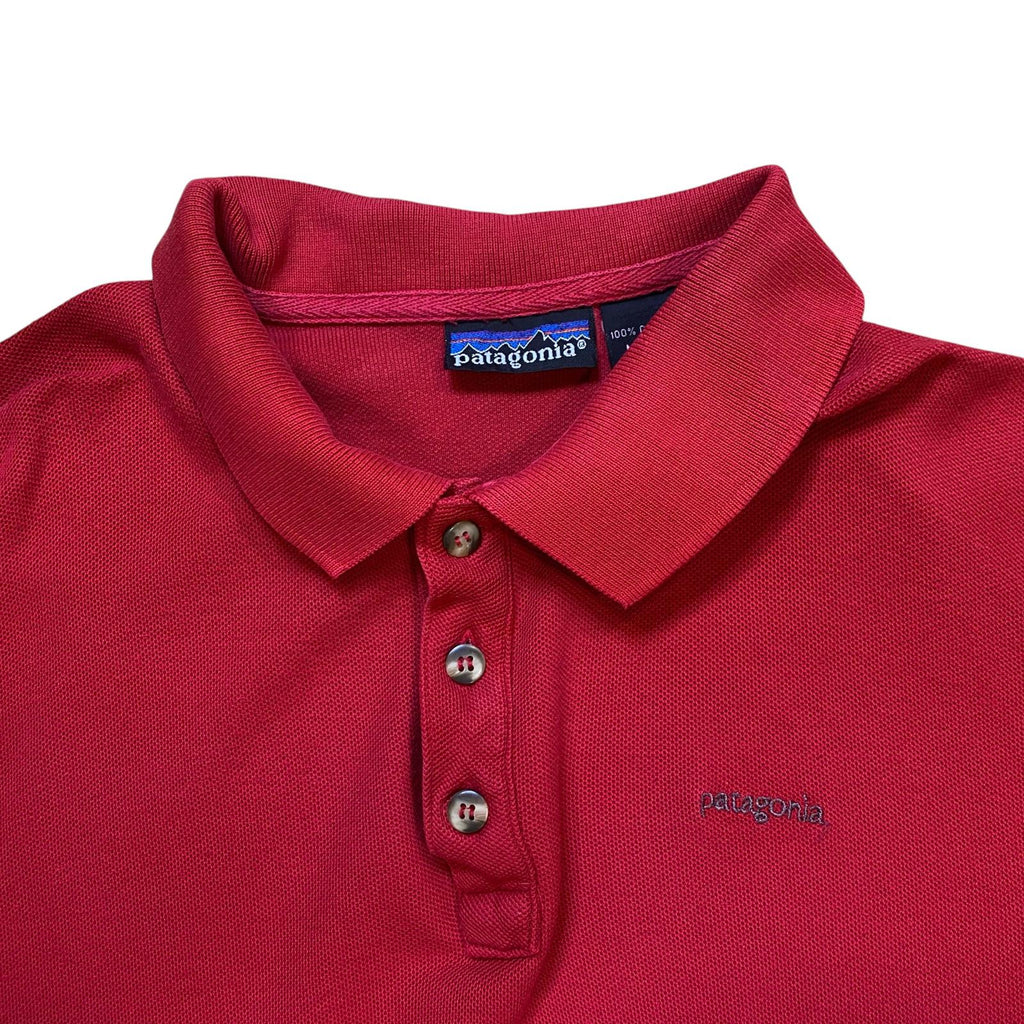Vintage Patagonia Polo Shirt 1990's Red Size L