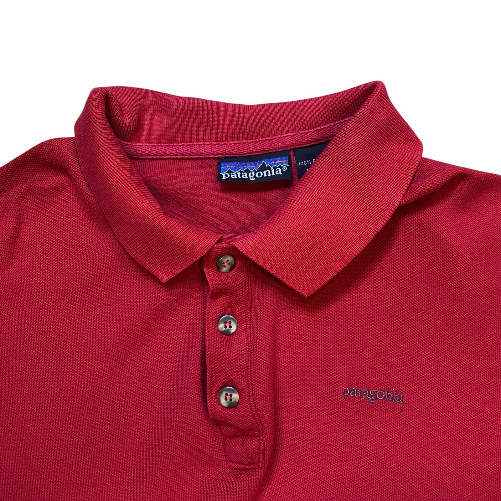 Vintage Patagonia Polo Shirt 1990's Red Size L