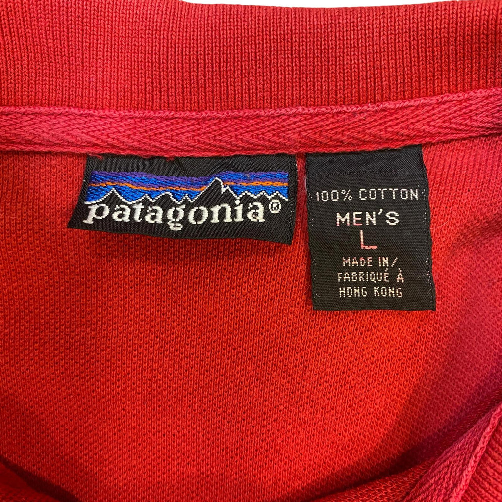 Vintage Patagonia Polo Shirt 1990's Red Size L