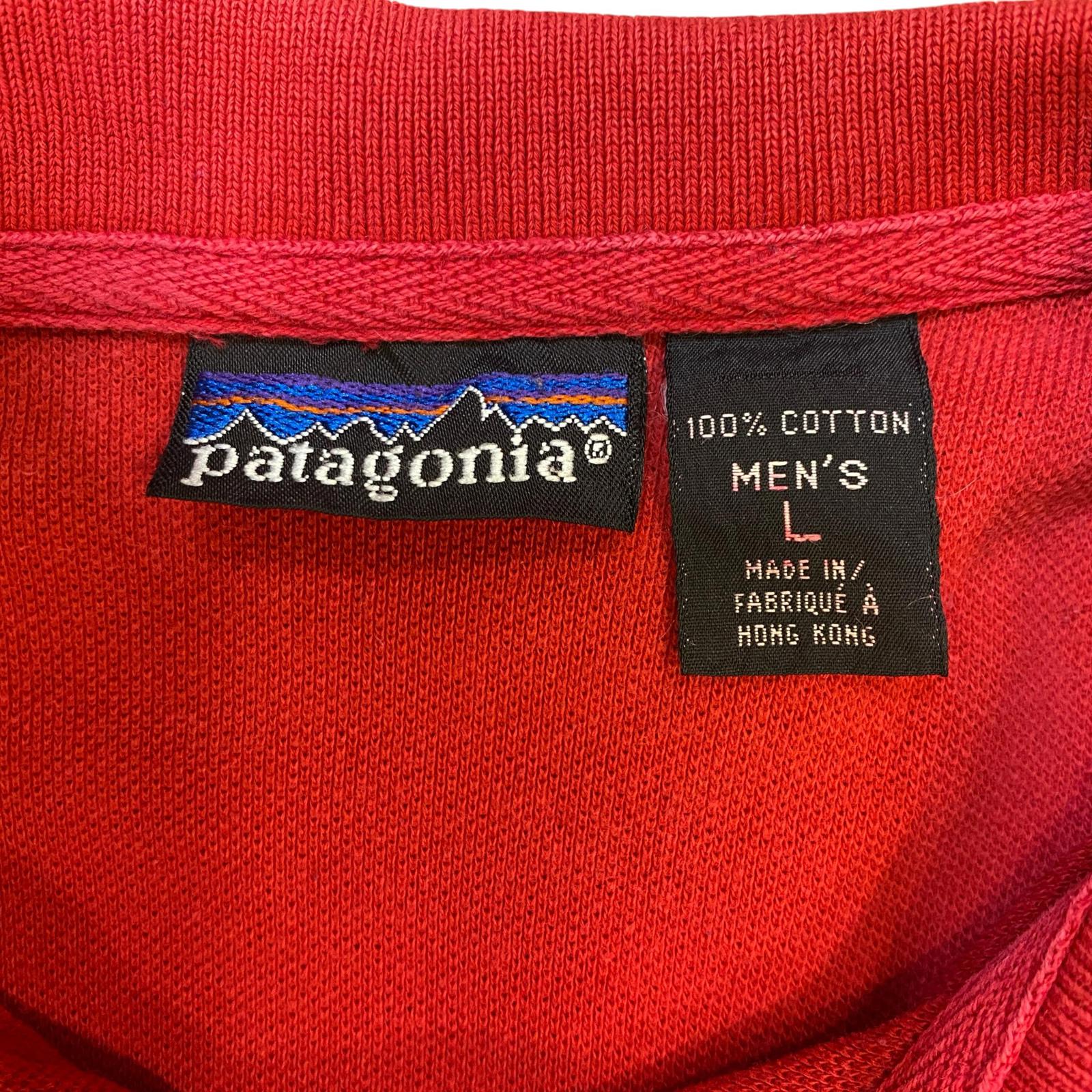 Vintage Patagonia Polo Shirt 1990's Red Size L