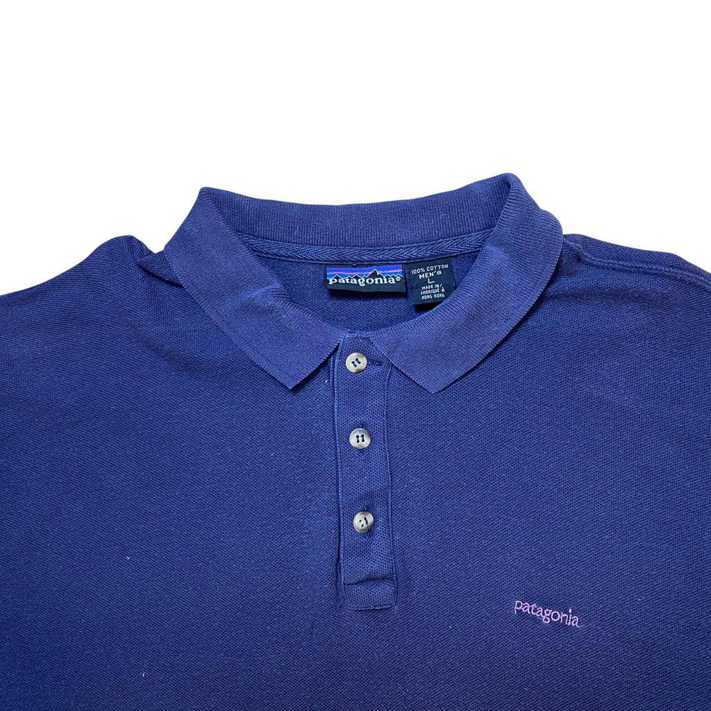 Vintage Patagonia Polo Shirt 1990's Navy Size L