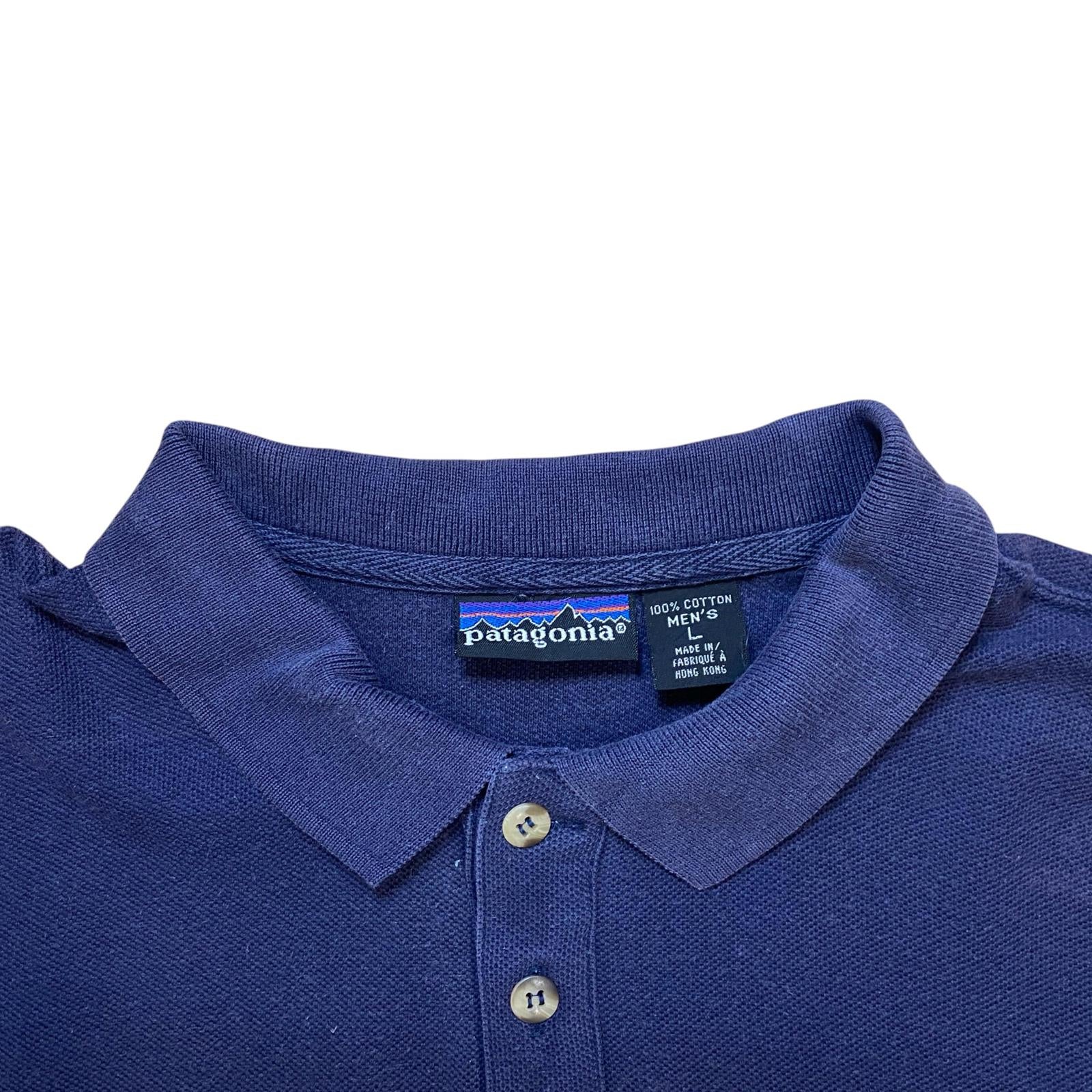 Vintage Patagonia Polo Shirt 1990's Navy Size L